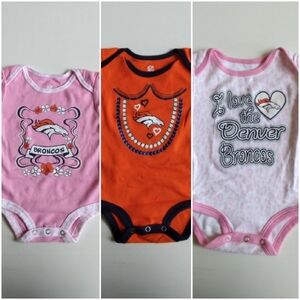 Denver Broncos Infant Onsies New Never Worn SIze 0-3 Months